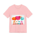 Conversation Crew Graphic Tee — Colorful Speech Bubble Design