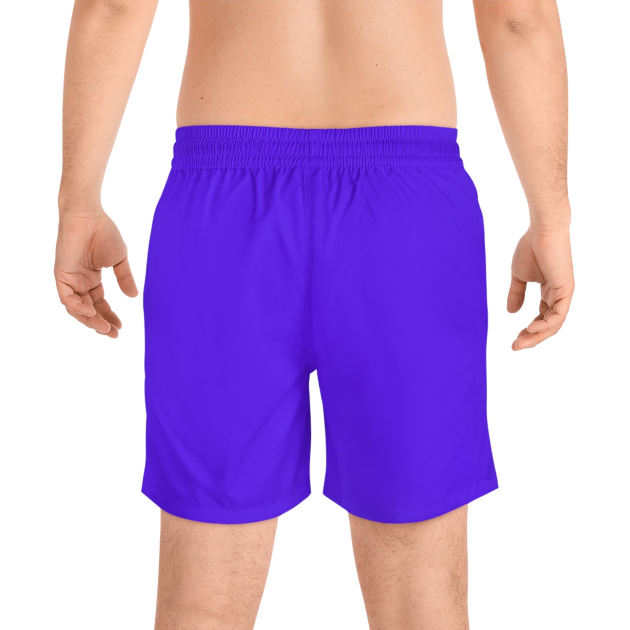 Moon Howl Swim Shorts — Men's Purple Wolf Moon Beach Trunks