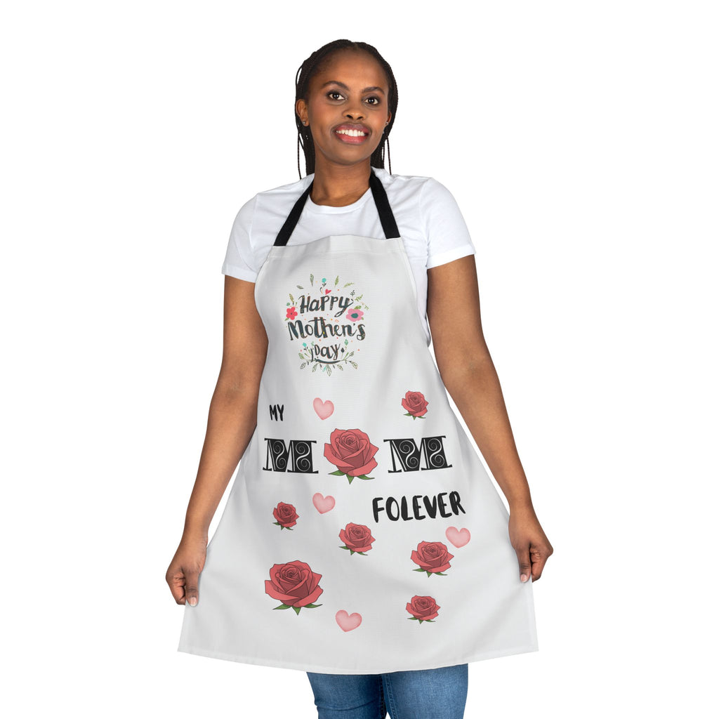 Mother's Day Apron - "My Mom Forever" Floral Cooking Apron