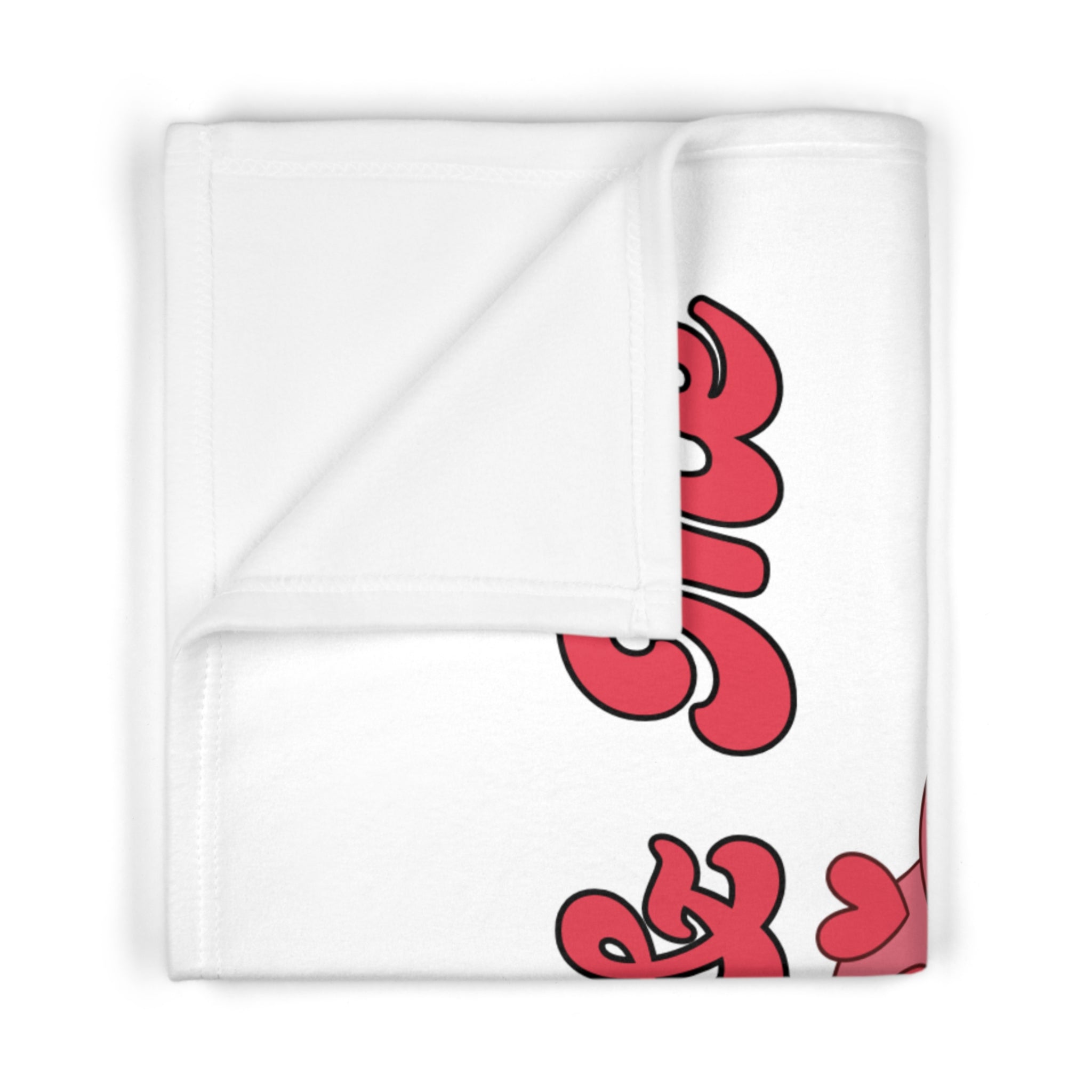 Baby Blanket — "You & Me Always Together" Cute Heart Couple Fleece