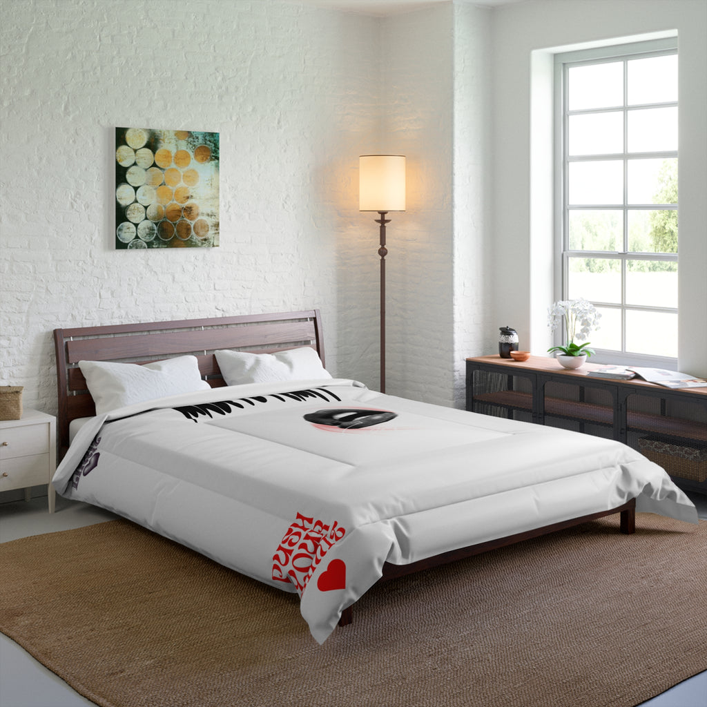 Lip Print Comforter – "Push Your Limits" Accent Bedspread