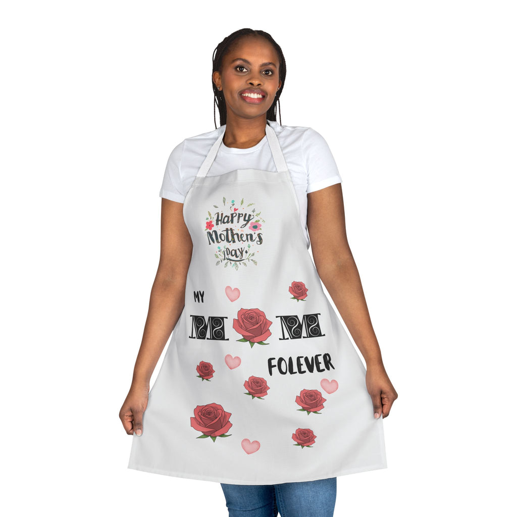 Mother's Day Apron - "My Mom Forever" Floral Cooking Apron