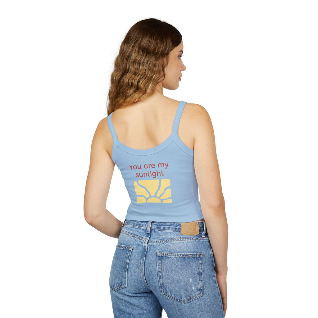 Mother's Day Tank Top — "First Mother's Day" / You Are My Sunlight Women’s Cropped Tank