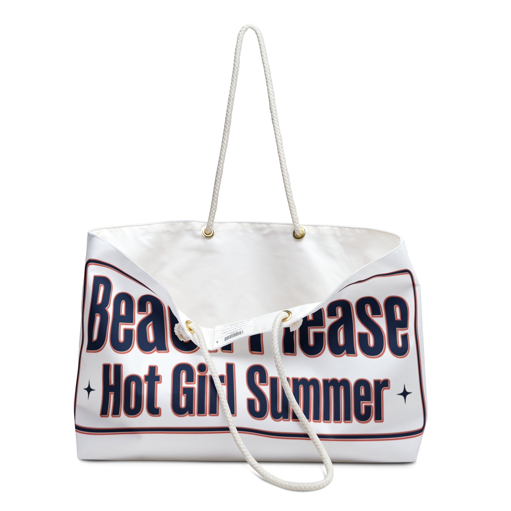 Beach Please Weekender Bag — 'Hot Girl Summer' Tote for Beach Trips & Getaways