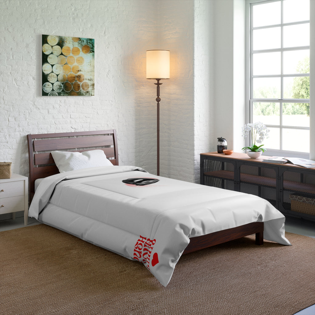 Lip Print Comforter – "Push Your Limits" Accent Bedspread