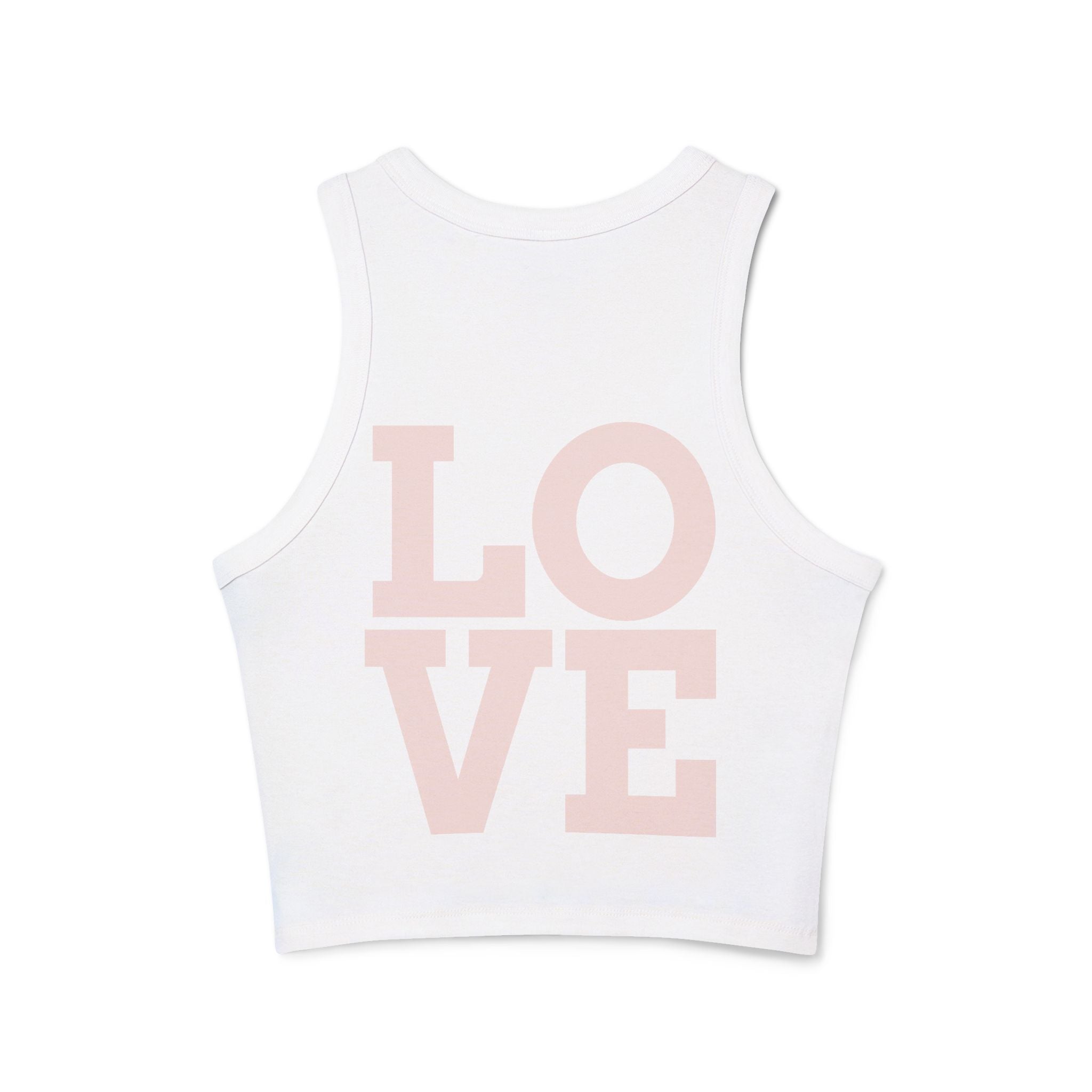 Cool Mom Racer Tank — Women's 'Cool Mom' Floral Micro Rib Tank Top (LOVE Back)
