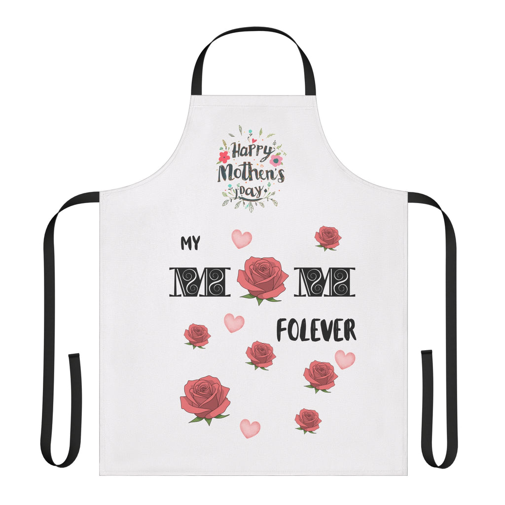 Mother's Day Apron - "My Mom Forever" Floral Cooking Apron