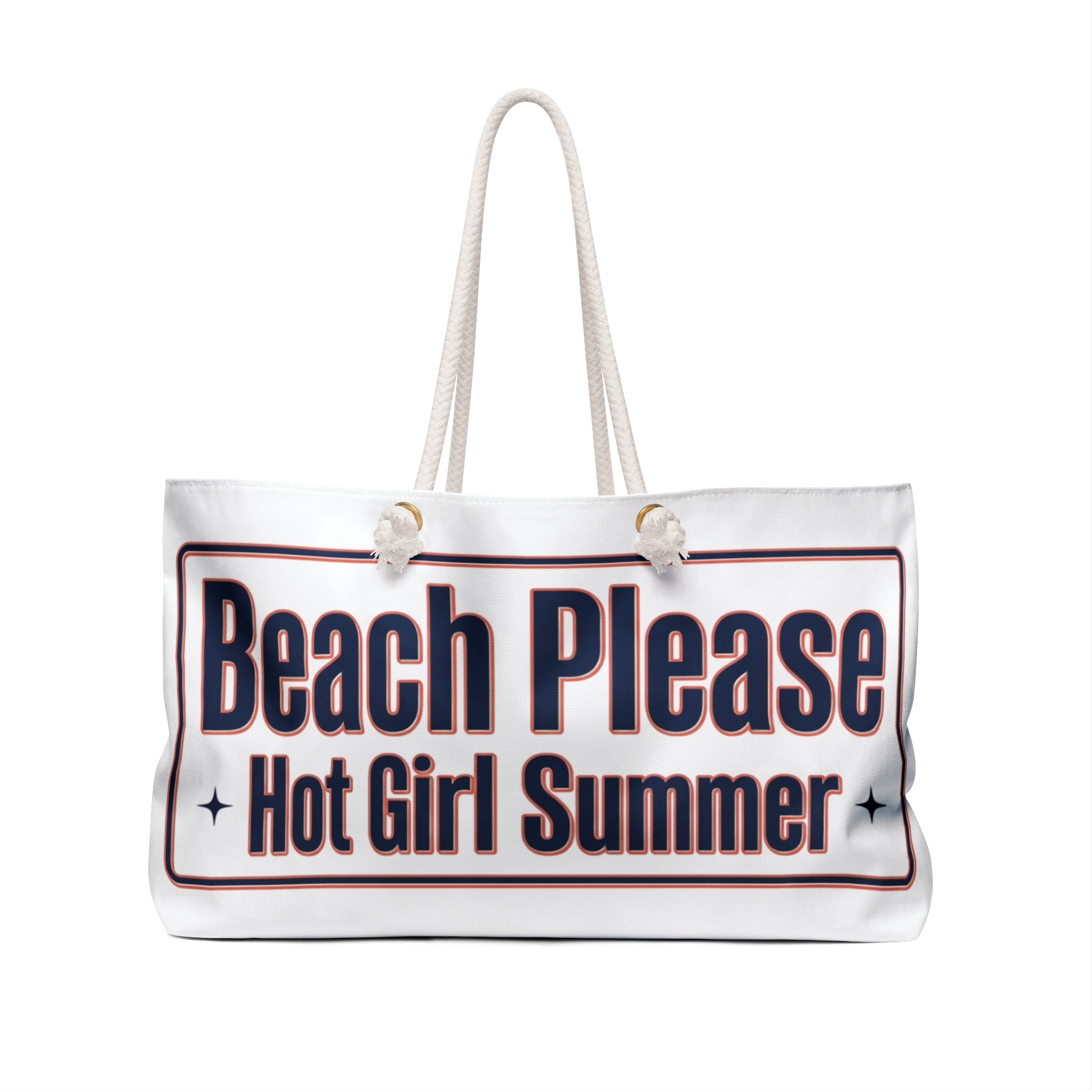 Beach Please Weekender Bag — 'Hot Girl Summer' Tote for Beach Trips & Getaways