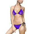 Purple 'Mom Vibes' Triangle Bikini — Women's Tie-Side Swimsuit