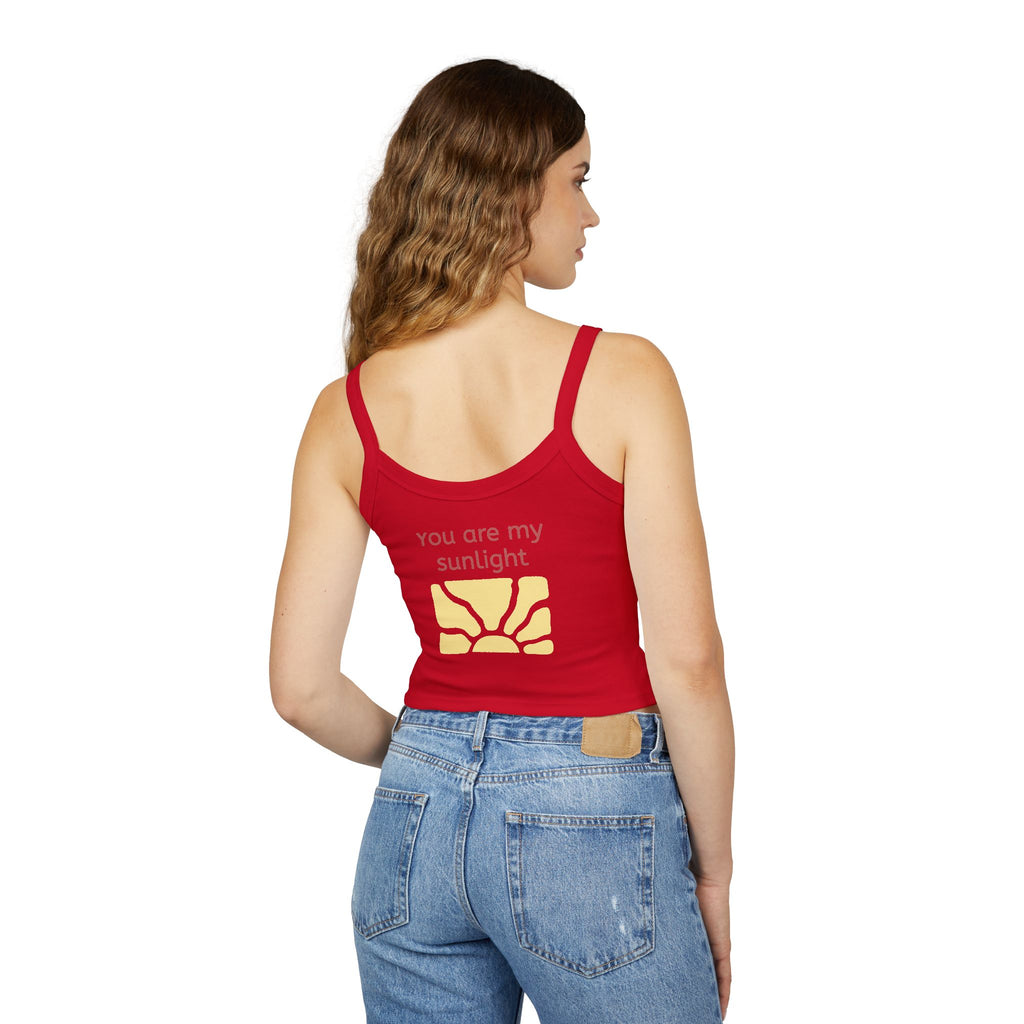 Mother's Day Tank Top — "First Mother's Day" / You Are My Sunlight Women’s Cropped Tank