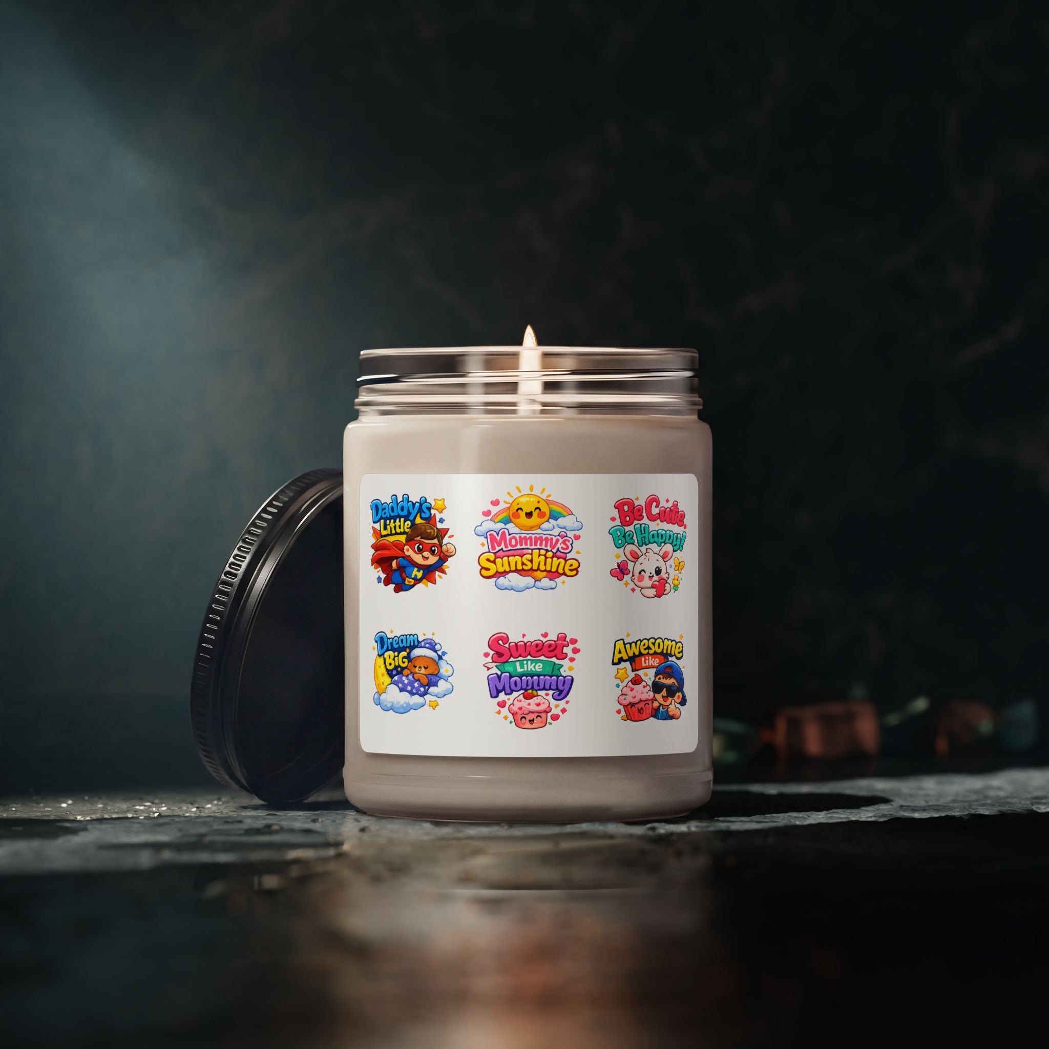 Mommy’s Sunshine Scented Soy Candle — 9oz Cute Baby-Themed Labels