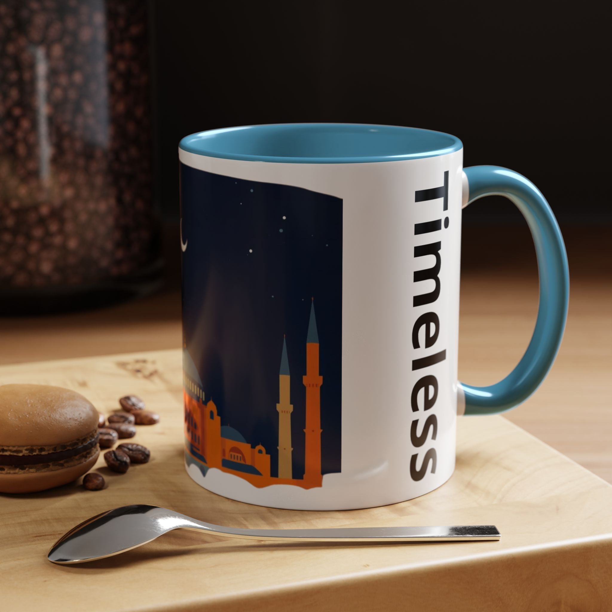 Timeless Istanbul Accent Coffee Mug - Crescent Night Skyline (11/15oz)