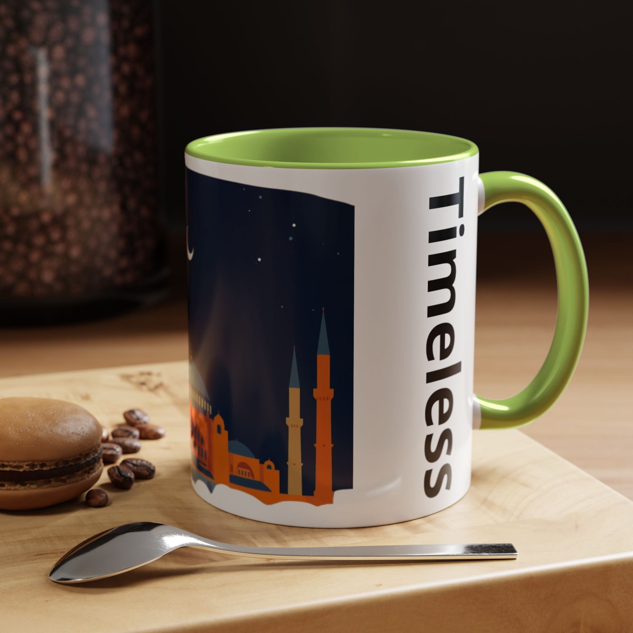 Timeless Istanbul Accent Coffee Mug - Crescent Night Skyline (11/15oz)