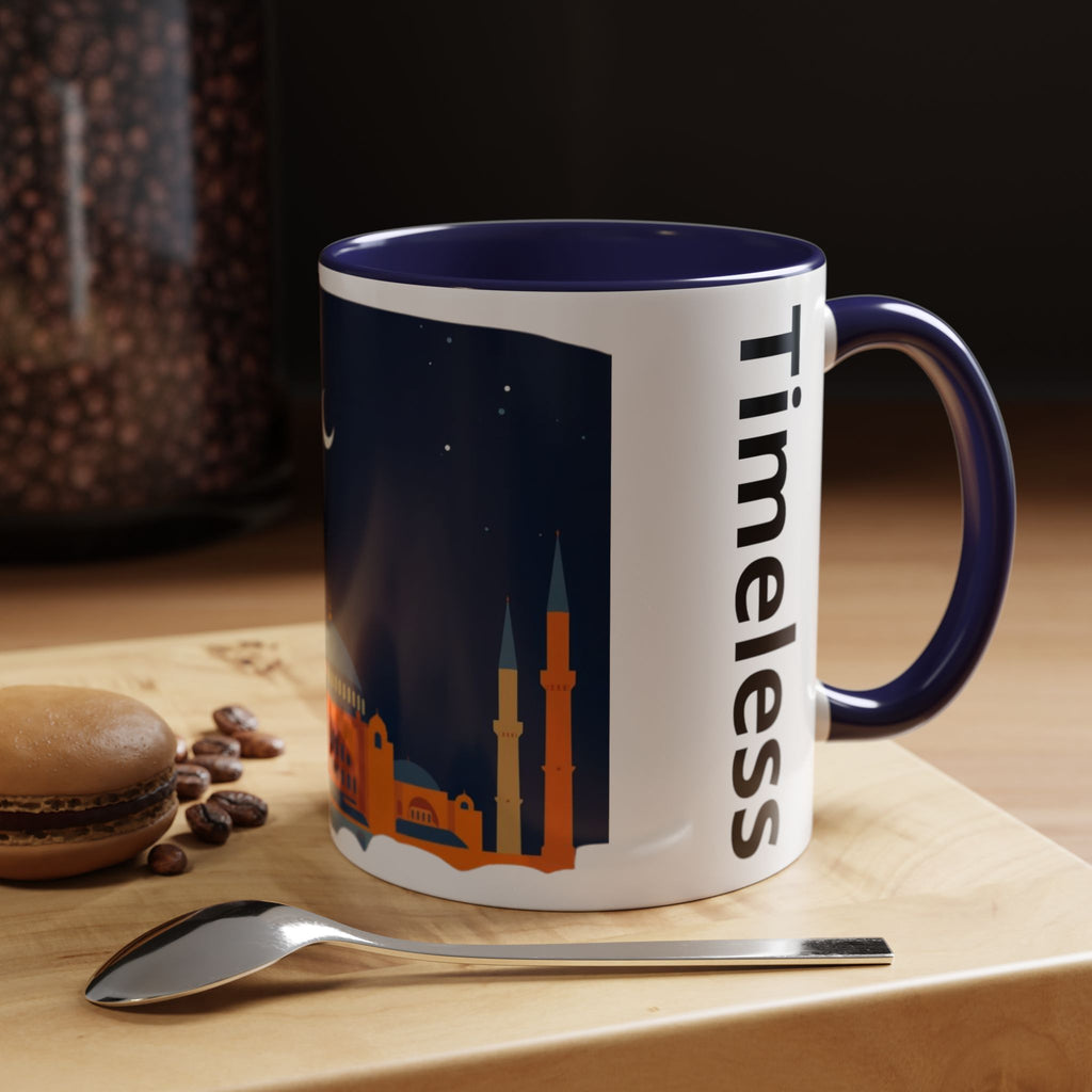Timeless Istanbul Accent Coffee Mug - Crescent Night Skyline (11/15oz)