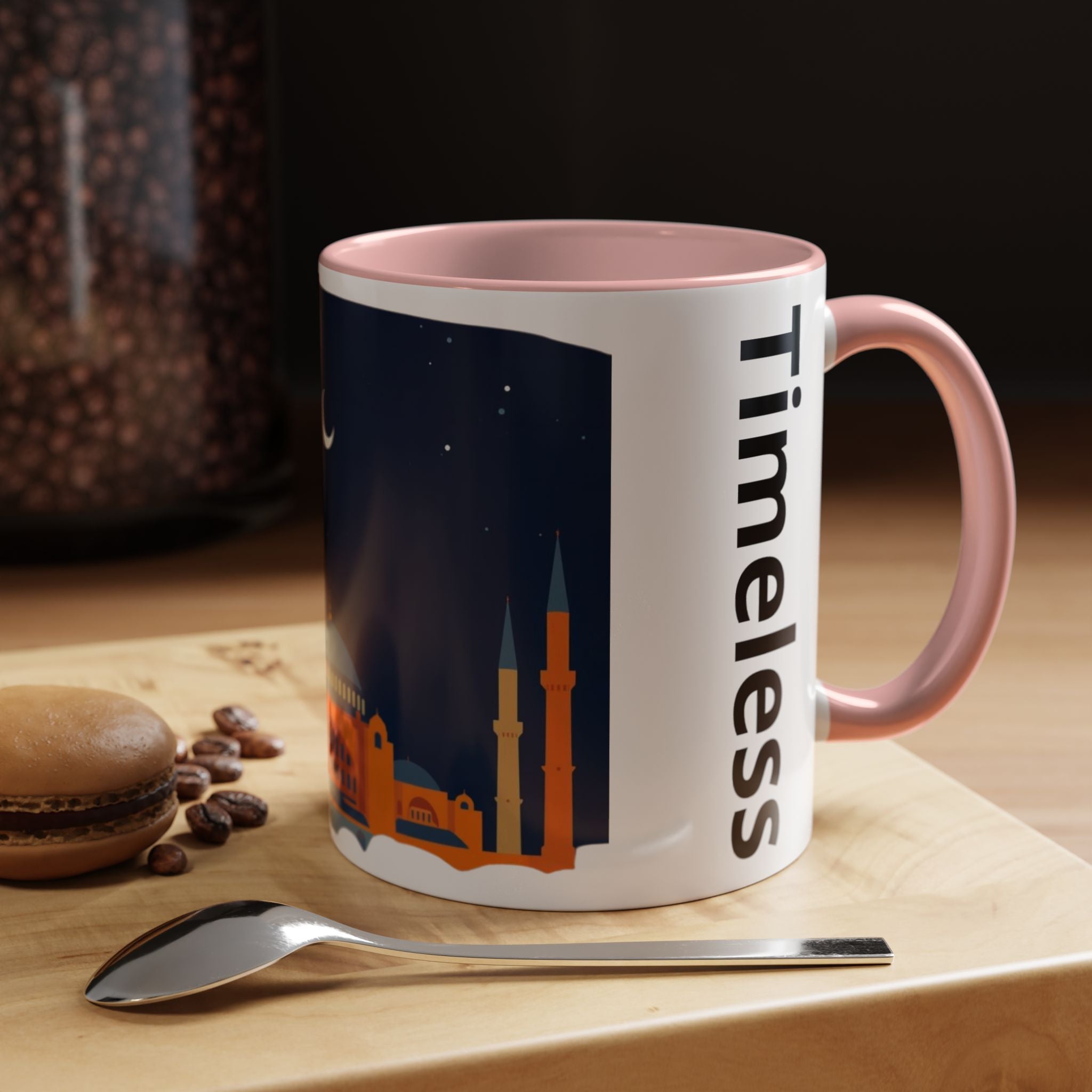 Timeless Istanbul Accent Coffee Mug - Crescent Night Skyline (11/15oz)