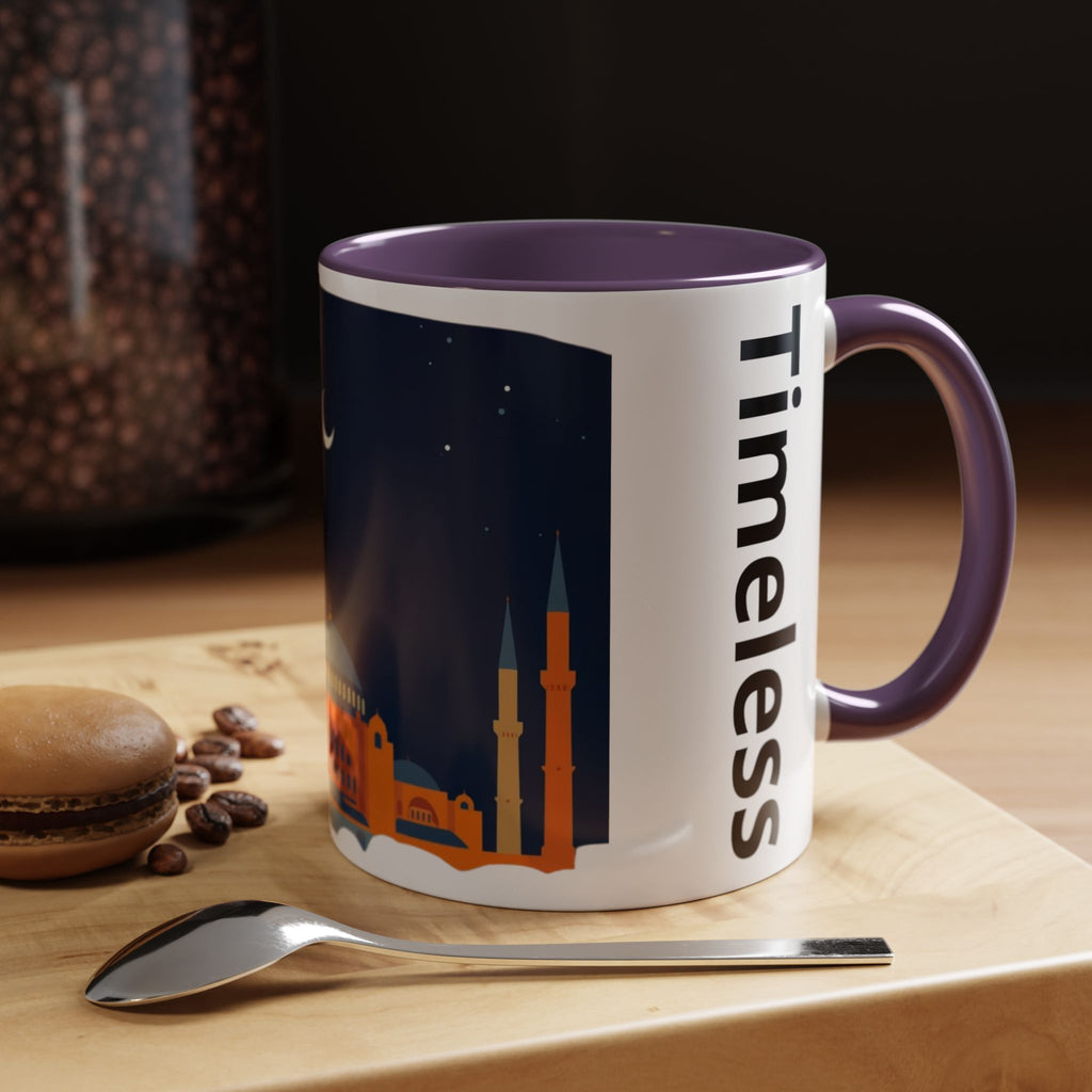 Timeless Istanbul Accent Coffee Mug - Crescent Night Skyline (11/15oz)