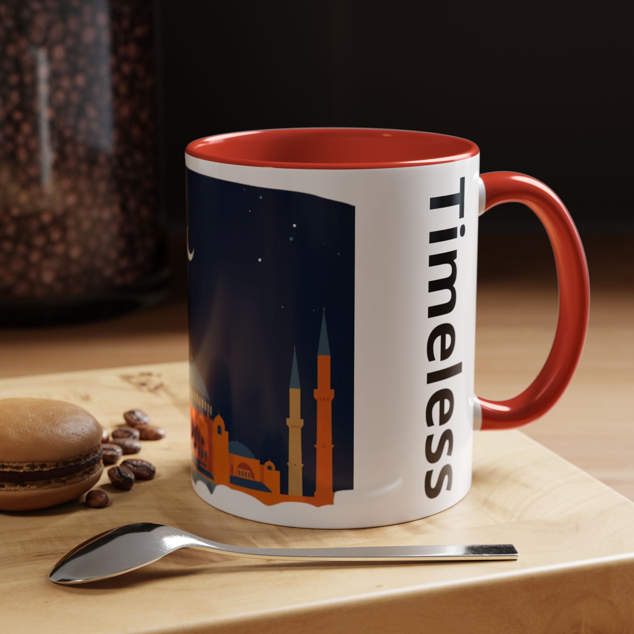 Timeless Istanbul Accent Coffee Mug - Crescent Night Skyline (11/15oz)