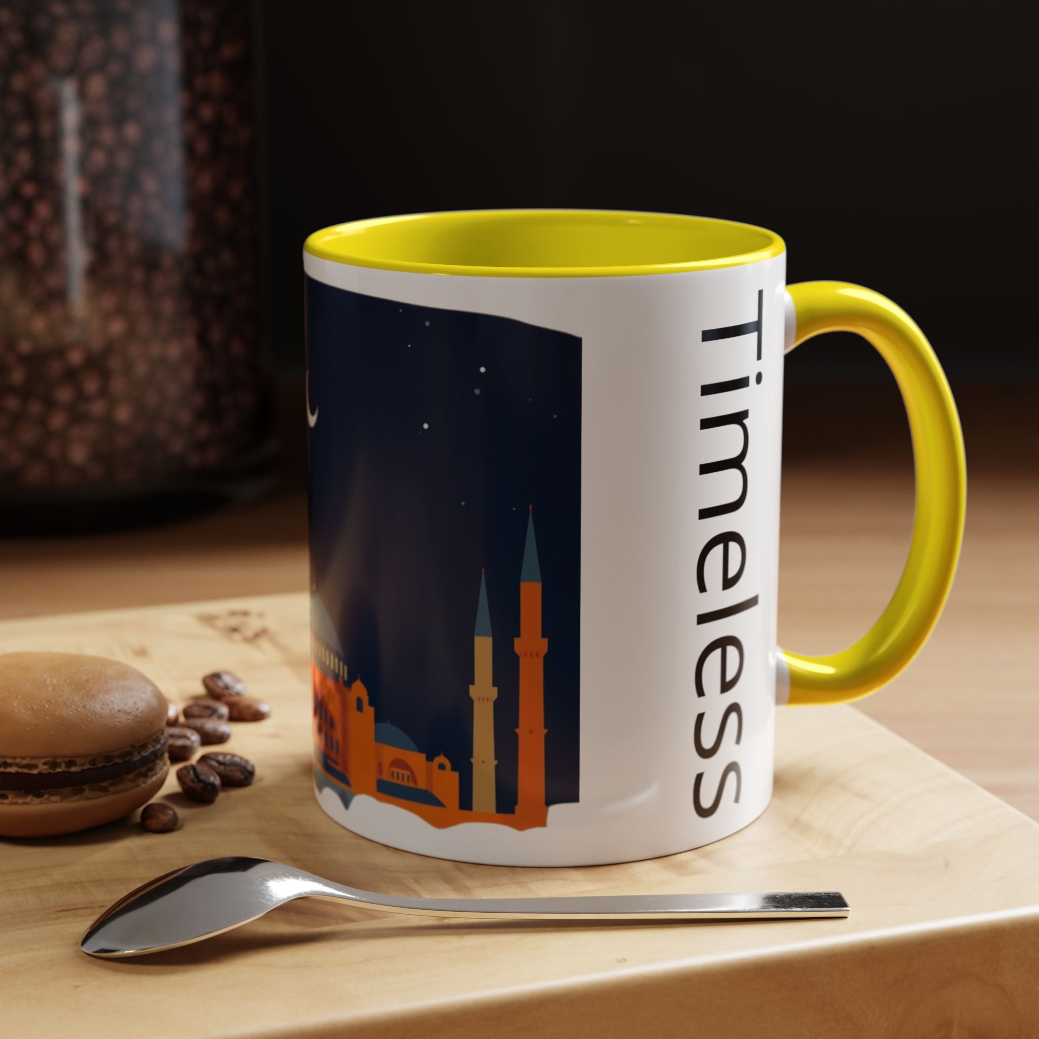 Timeless Istanbul Accent Coffee Mug - Crescent Night Skyline (11/15oz)