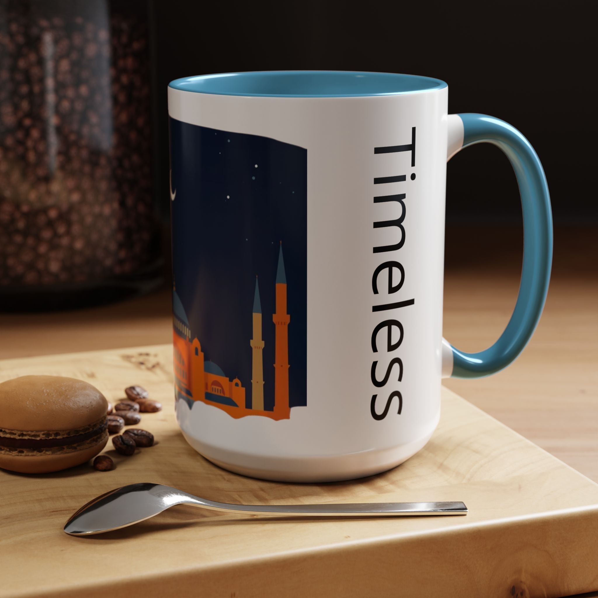 Timeless Istanbul Accent Coffee Mug - Crescent Night Skyline (11/15oz)
