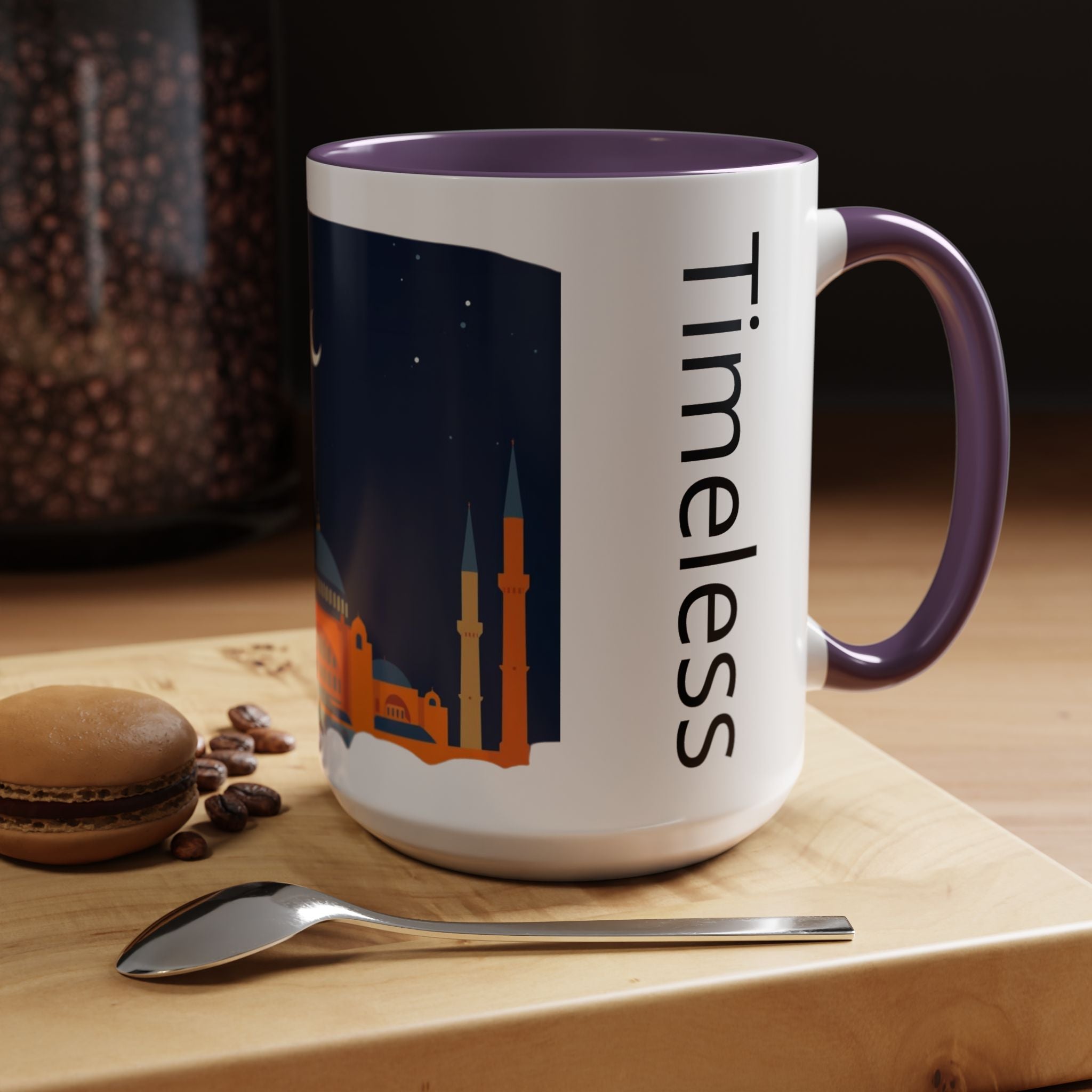 Timeless Istanbul Accent Coffee Mug - Crescent Night Skyline (11/15oz)