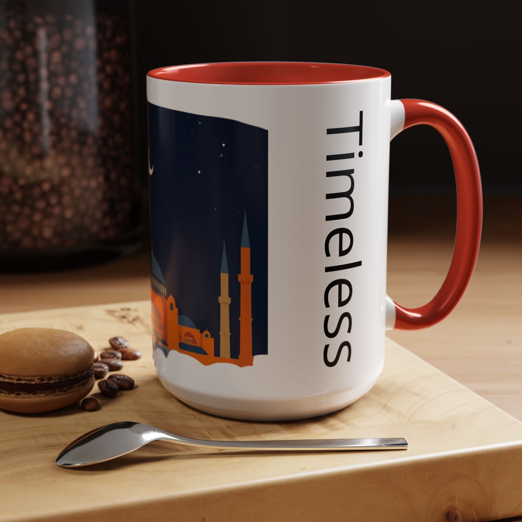 Timeless Istanbul Accent Coffee Mug - Crescent Night Skyline (11/15oz)