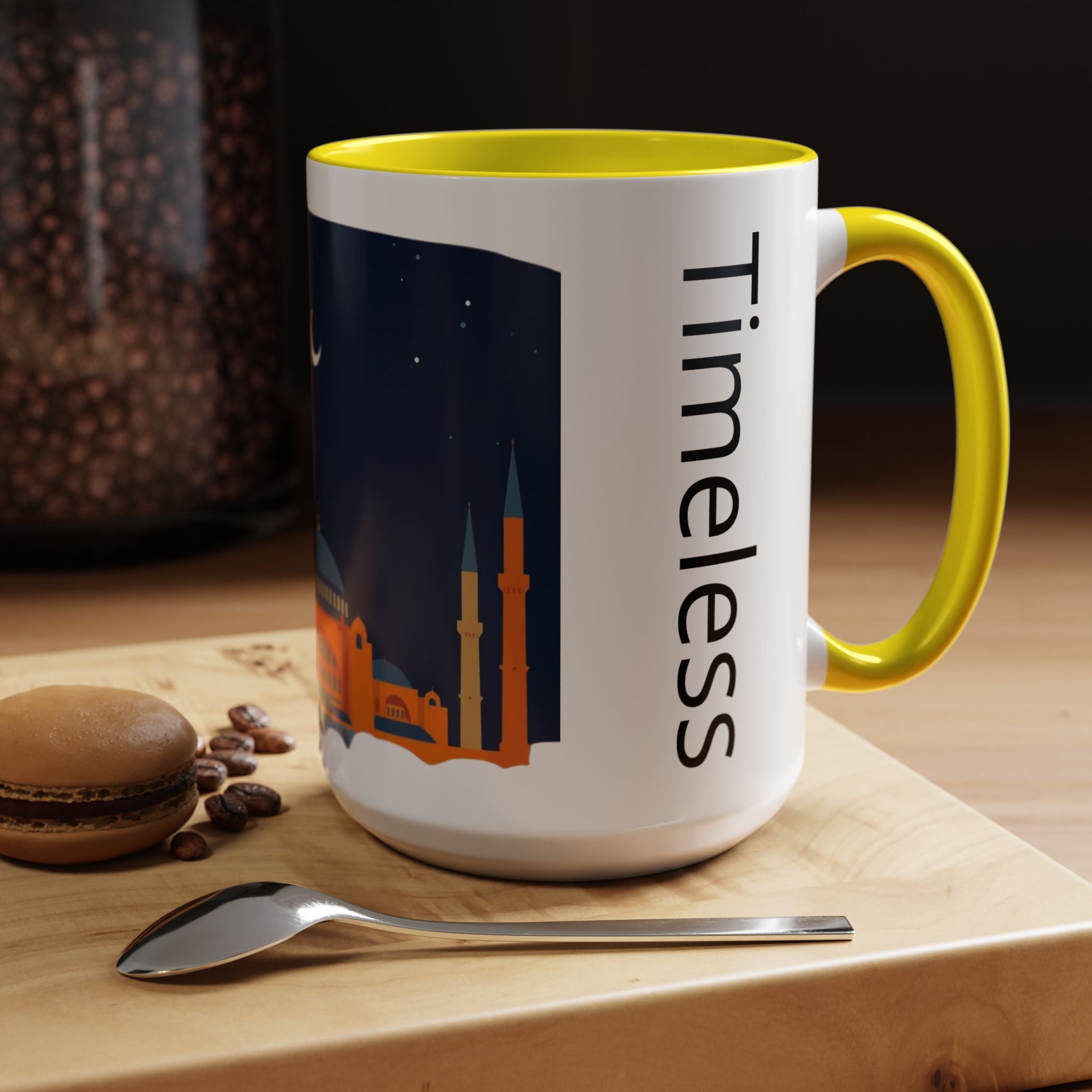 Timeless Istanbul Accent Coffee Mug - Crescent Night Skyline (11/15oz)
