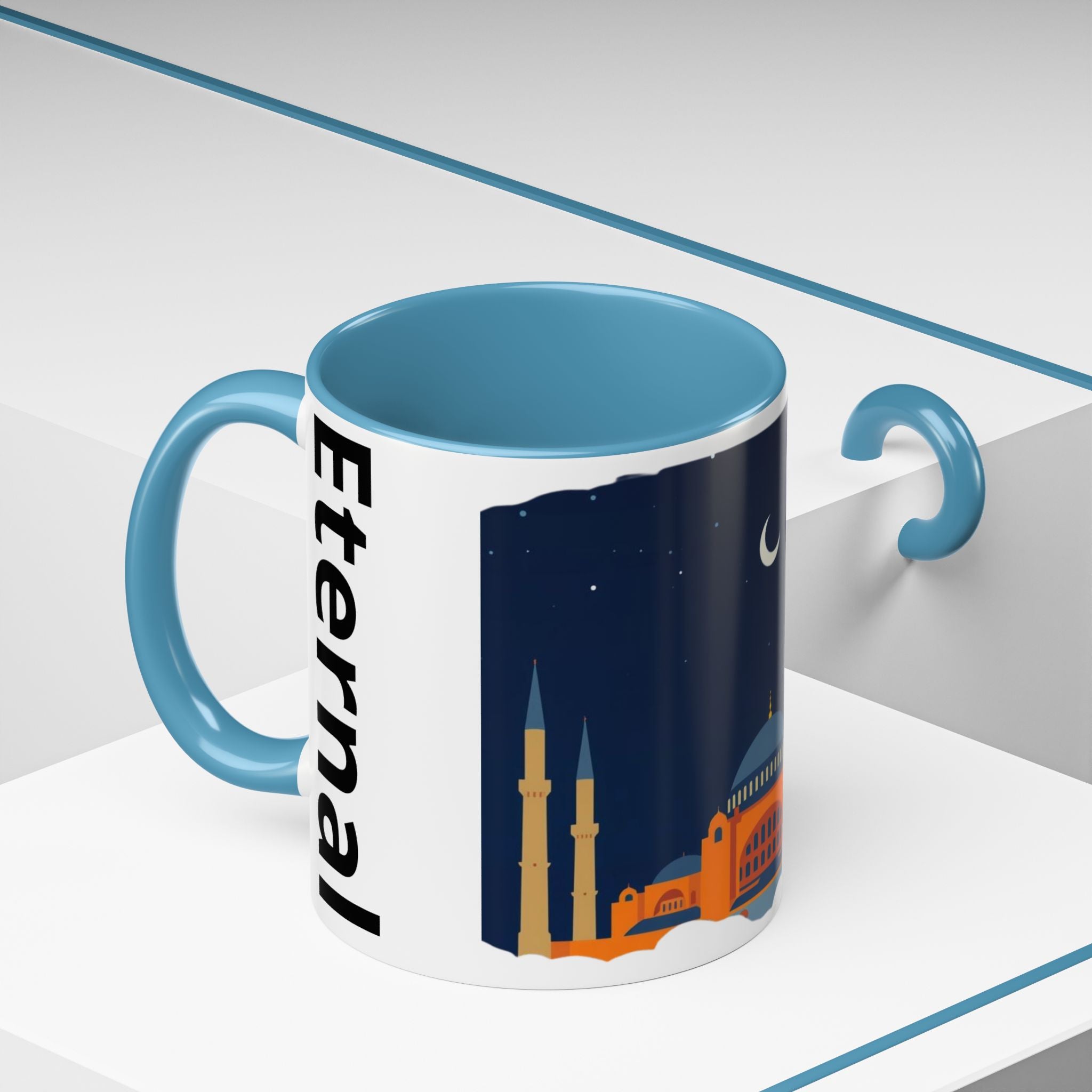 Timeless Istanbul Accent Coffee Mug - Crescent Night Skyline (11/15oz)