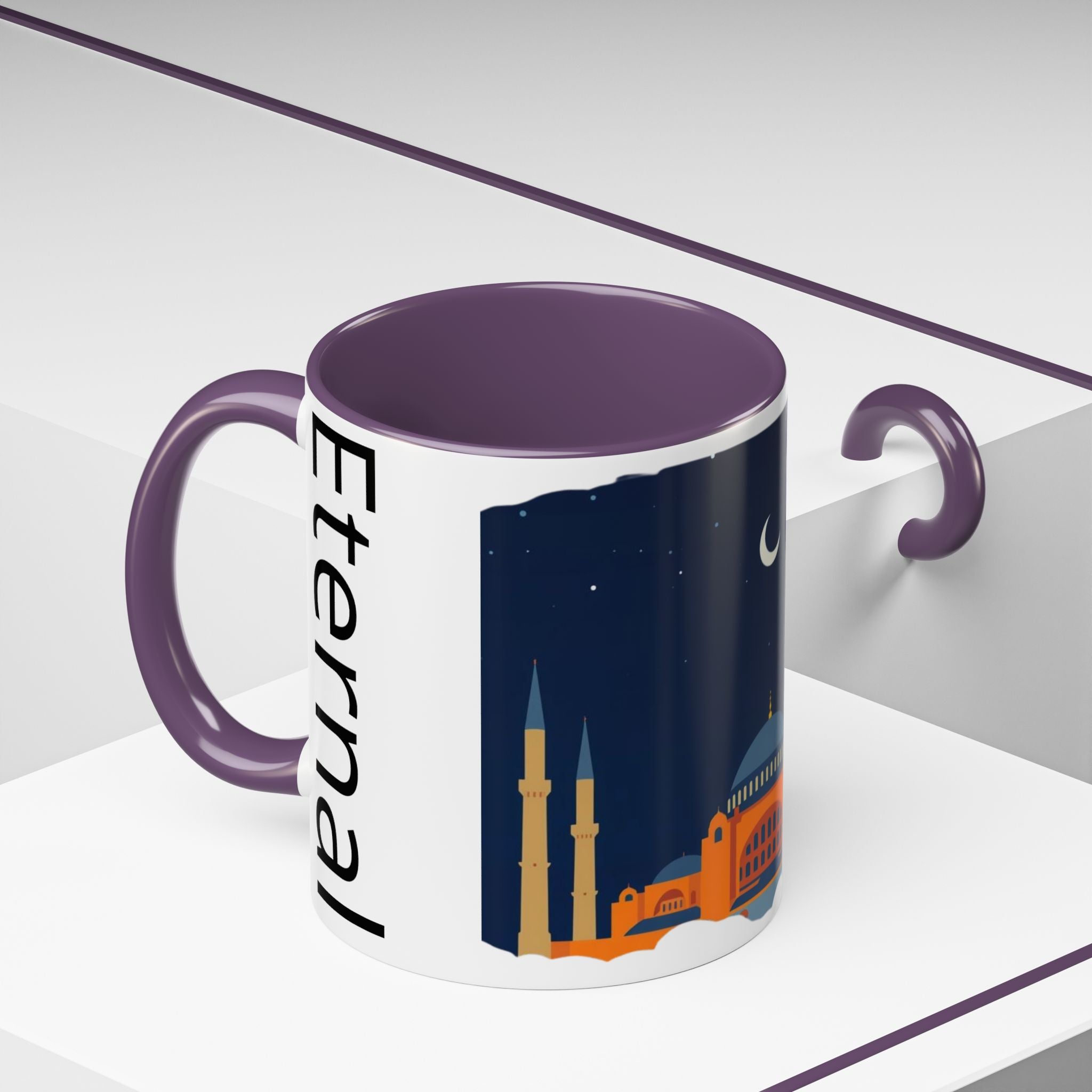 Timeless Istanbul Accent Coffee Mug - Crescent Night Skyline (11/15oz)