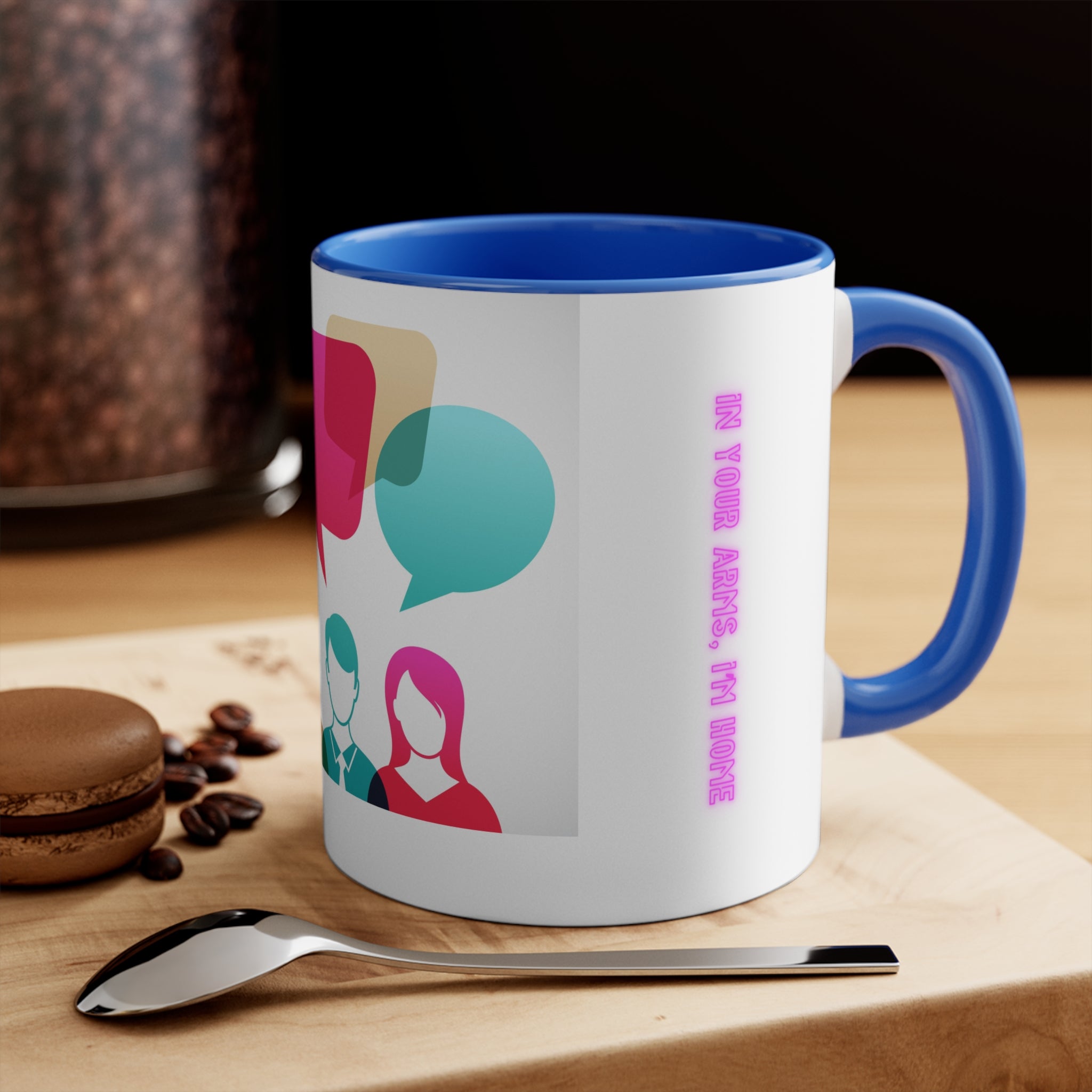 Conversation Club Accent Mug — Colorful Speech Bubbles Team Coffee Cup