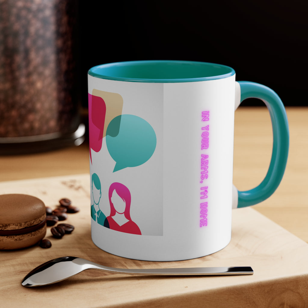 Conversation Club Accent Mug — Colorful Speech Bubbles Team Coffee Cup