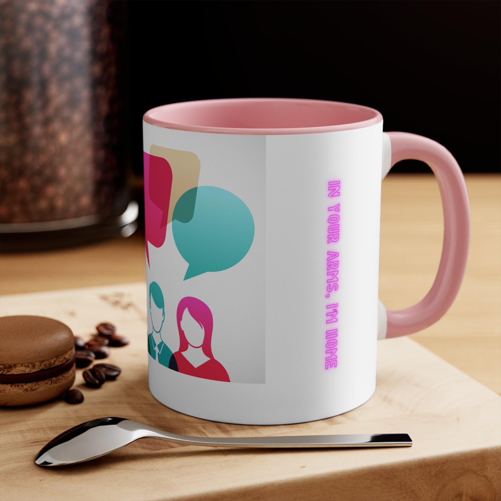 Conversation Club Accent Mug — Colorful Speech Bubbles Team Coffee Cup