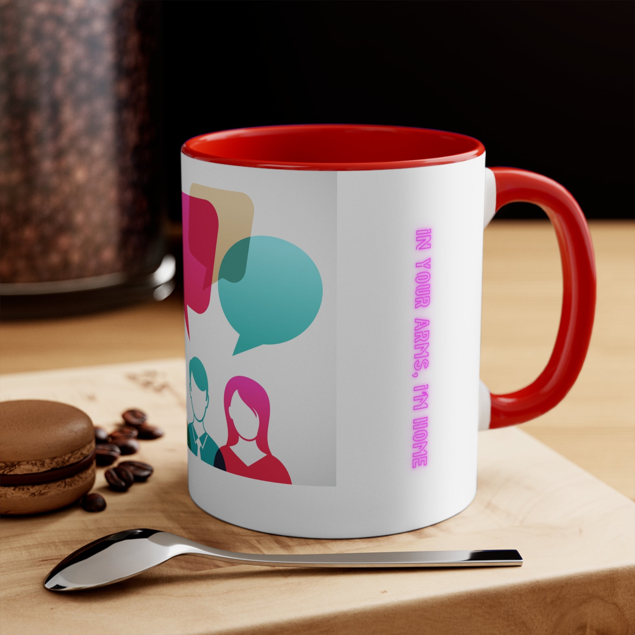 Conversation Club Accent Mug — Colorful Speech Bubbles Team Coffee Cup