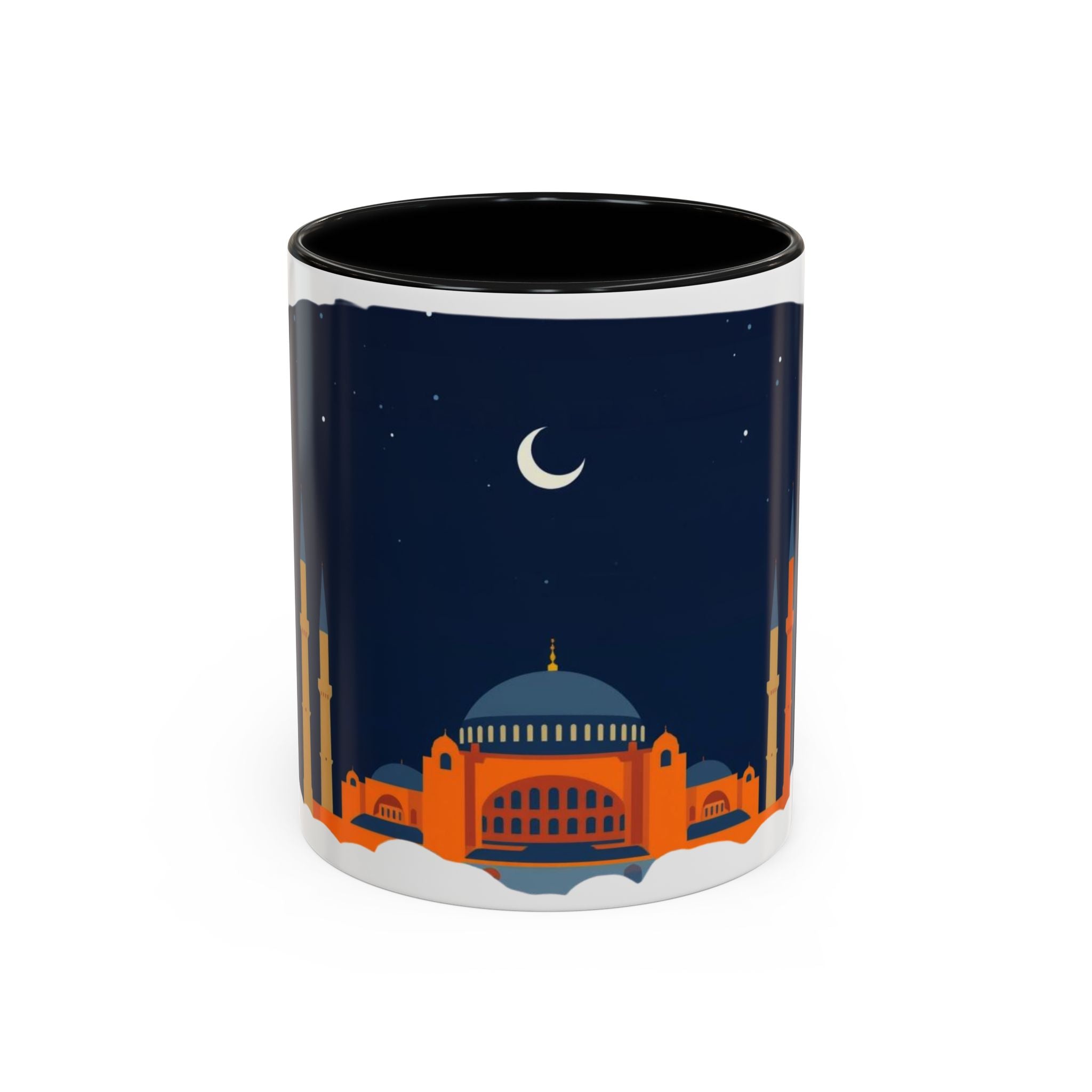 Timeless Istanbul Accent Coffee Mug - Crescent Night Skyline (11/15oz)