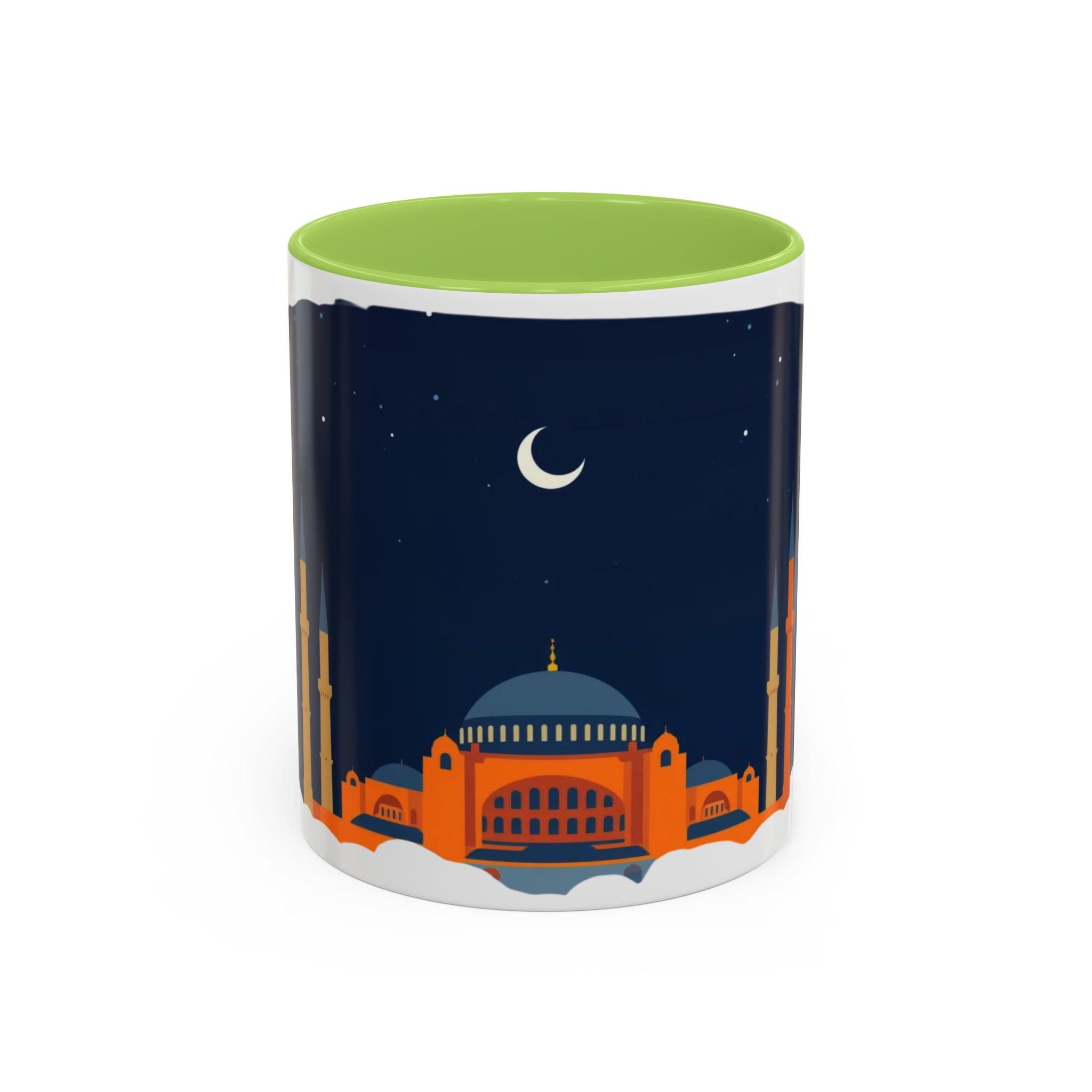 Timeless Istanbul Accent Coffee Mug - Crescent Night Skyline (11/15oz)