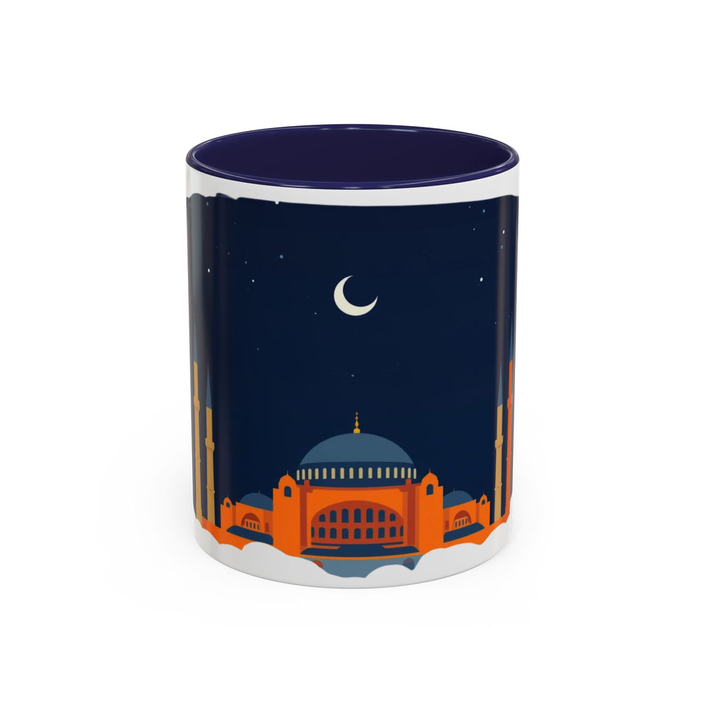 Timeless Istanbul Accent Coffee Mug - Crescent Night Skyline (11/15oz)