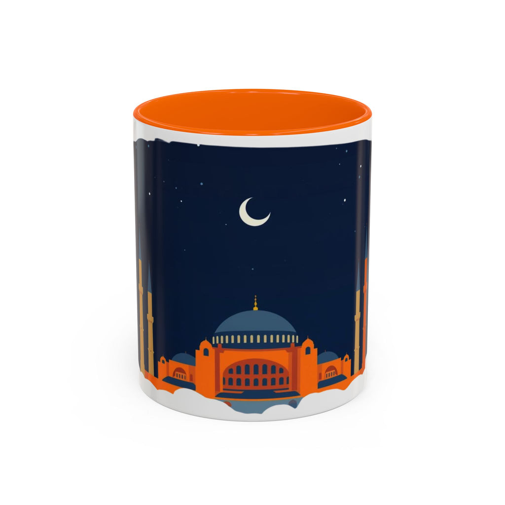 Timeless Istanbul Accent Coffee Mug - Crescent Night Skyline (11/15oz)