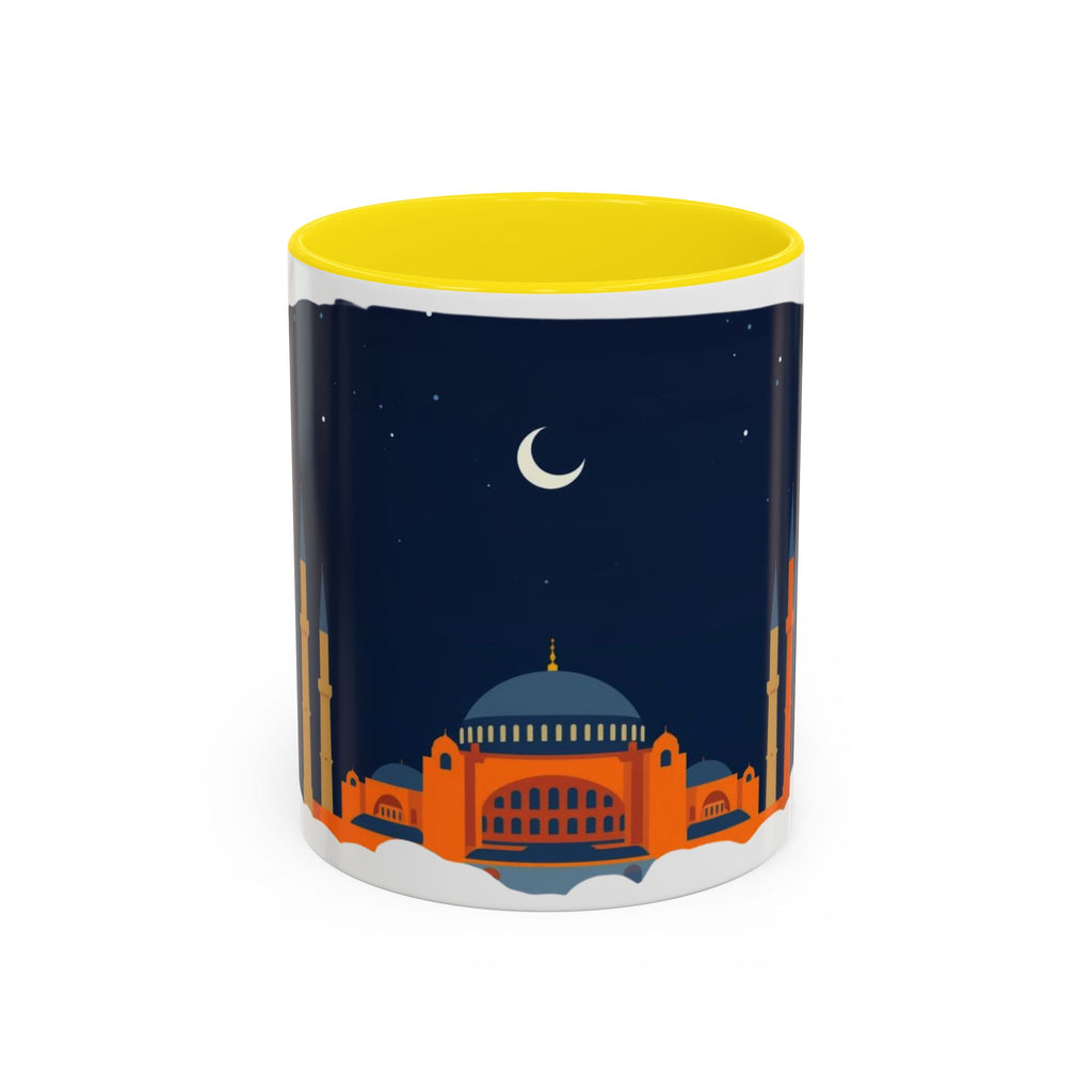 Timeless Istanbul Accent Coffee Mug - Crescent Night Skyline (11/15oz)