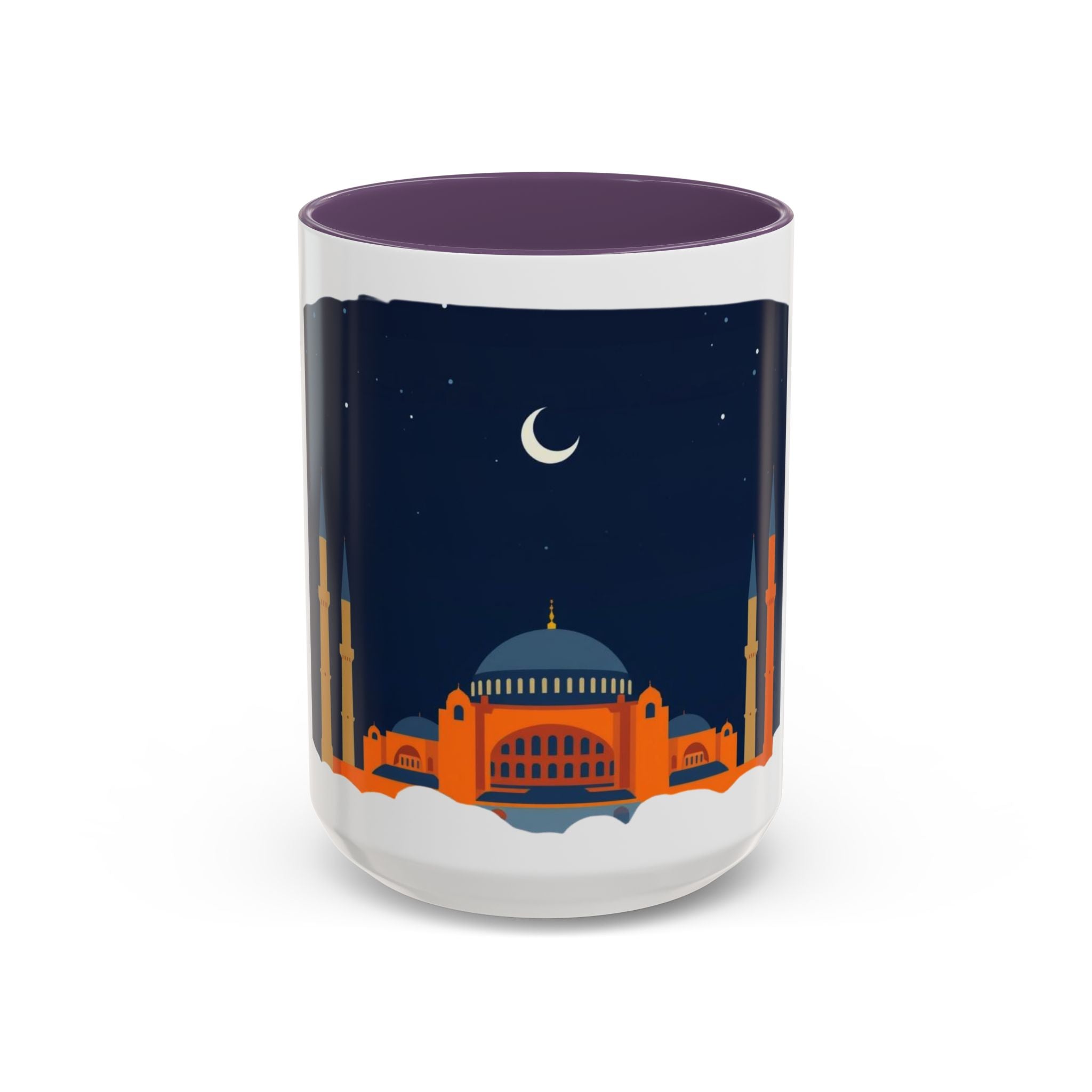 Timeless Istanbul Accent Coffee Mug - Crescent Night Skyline (11/15oz)
