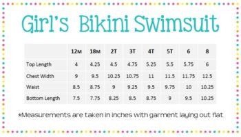 Girls Bikini Swimsuit NO LACE