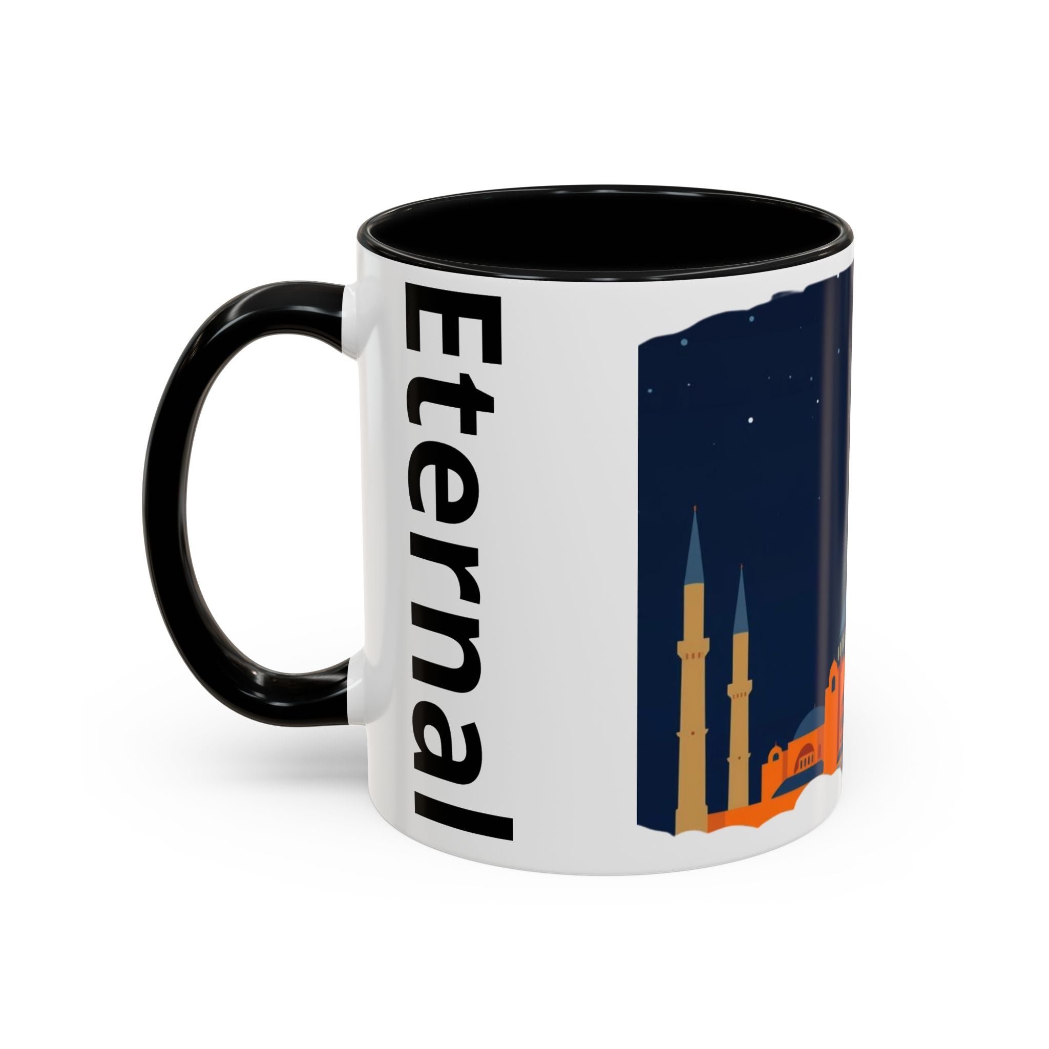 Timeless Istanbul Accent Coffee Mug - Crescent Night Skyline (11/15oz)