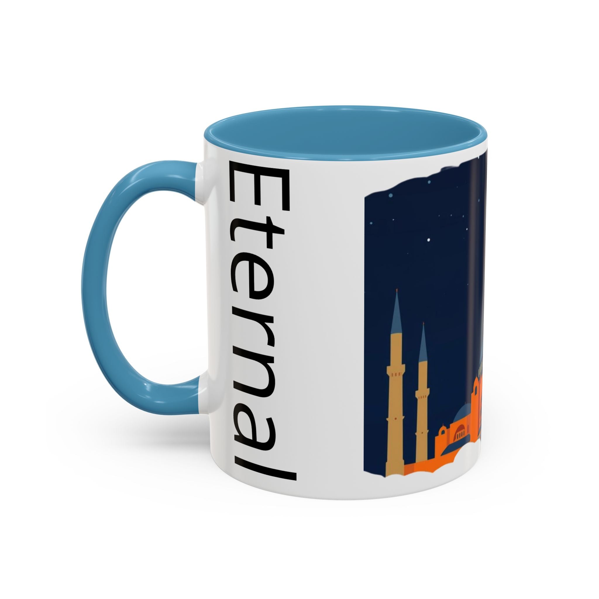 Timeless Istanbul Accent Coffee Mug - Crescent Night Skyline (11/15oz)
