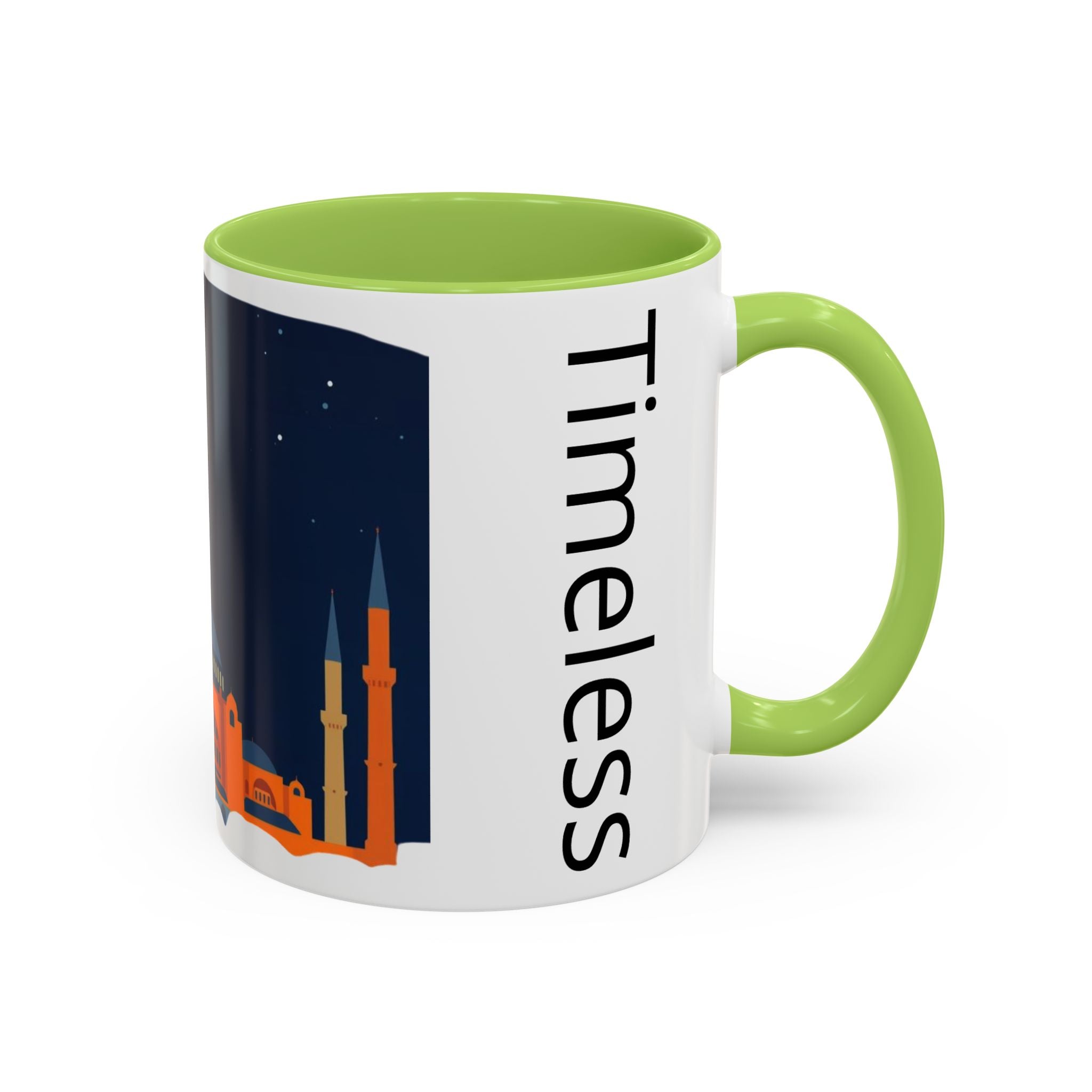 Timeless Istanbul Accent Coffee Mug - Crescent Night Skyline (11/15oz)